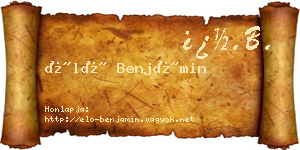 Élő Benjámin névjegykártya